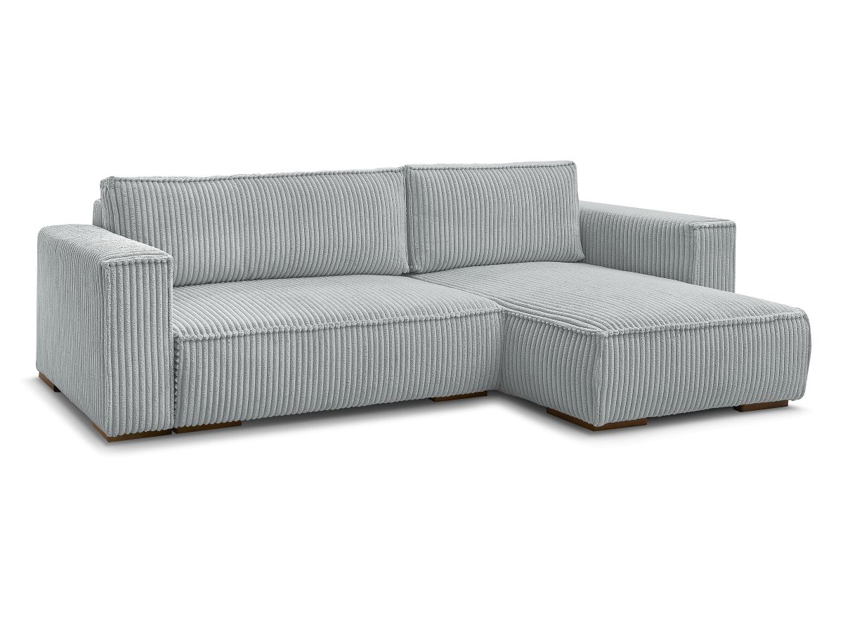 CHELSEA Canapé d'angle réversible Compressé - Gris Clair - homidiscount