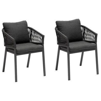 Lot de 2 fauteuils de jardin ORIENGO Anthracite & Graphite