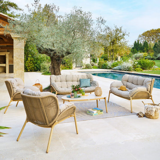 Salon de jardin MELOANE Taupe