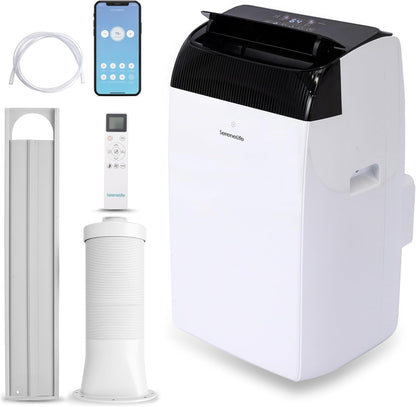 SereneLife Climatiseur Portable 16 000 BTU – Climatiation Mobile 3 en 1 Silencieuse avec Refroidissement, Chauffage, Déshumidificateur, Ventilation, Kit Fenêtre, Pour Chambre et Bureau jusqu’à 32 m² [Classe énergétique A+++]