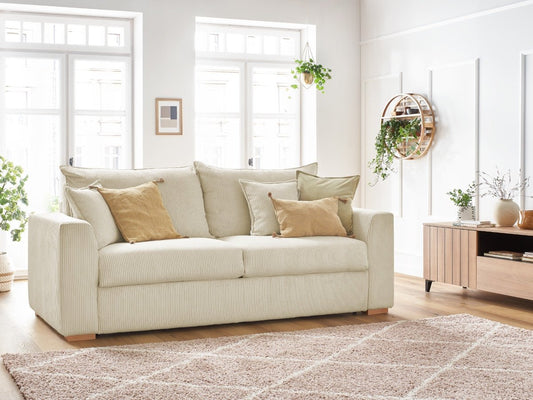 AUGUSTIN Canapé droit convertible ouverture express - homidiscount