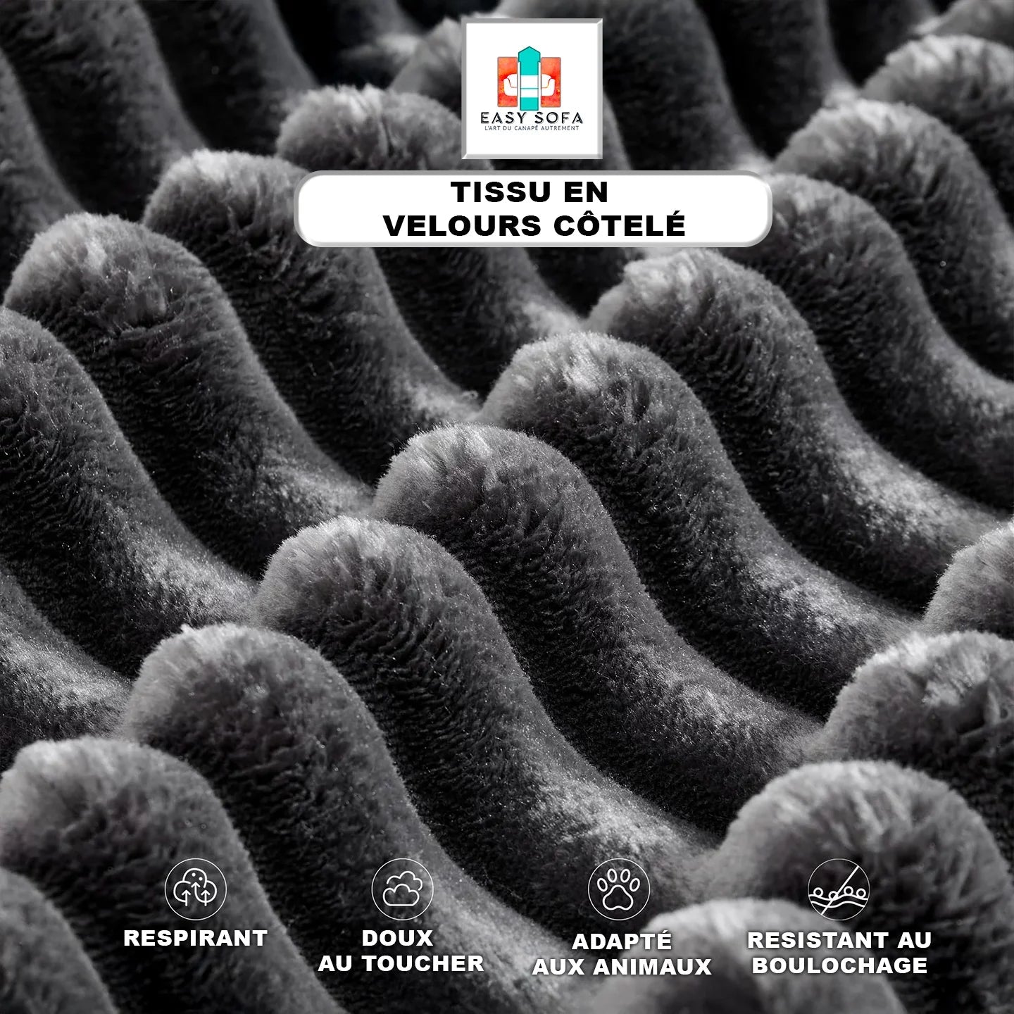 Canapé 3 Places compressé - homavodiscount