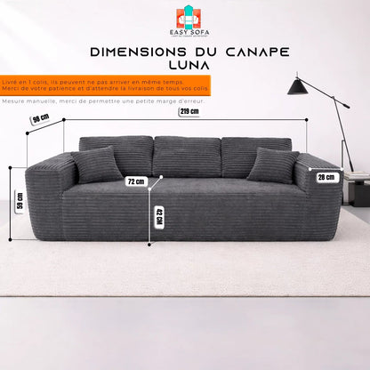 Canapé 3 Places compressé - homavodiscount