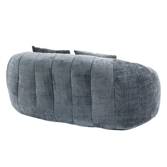 Canapé Compressé 2 Places En Chenille - Gris - homavodiscount