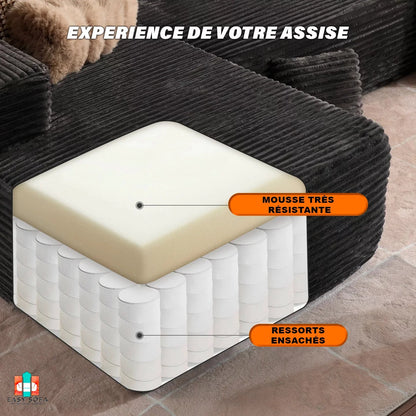 Canapé d'angle compressé - homavodiscount