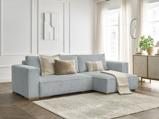 CHELSEA Canapé d'angle réversible Compressé - Gris Clair - homidiscount