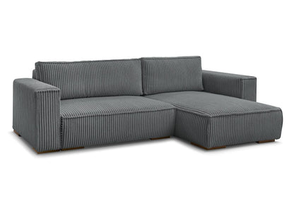 CHELSEA Canapé d'angle réversible Compressé - Gris foncé - homidiscount