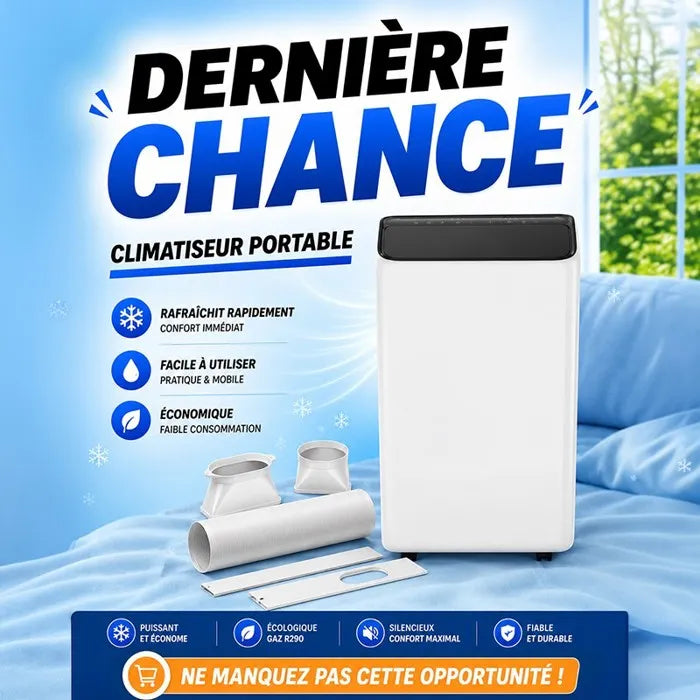 Climatiseur portable réversible - FINLUX - 12000 Btu - Réversible - Refroidissement & Chauffage - Mobile