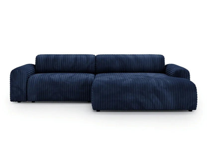 COURCHEVEL Canapé avec grande méridienne - Bleu - homidiscount