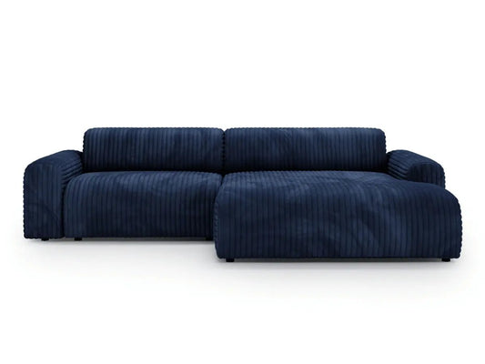 COURCHEVEL Canapé avec grande méridienne - Bleu - homidiscount