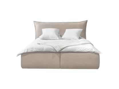 JADE Lit coffre JADE avec tête de lit effet oreiller - homidiscount