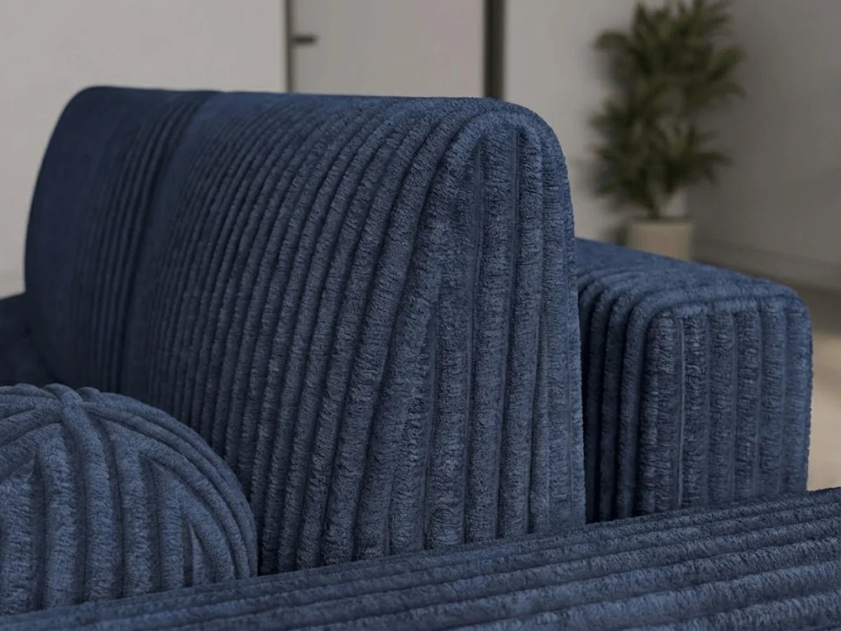 KLÉBER Canapé d’Angle Kléber - Bleu - homidiscount