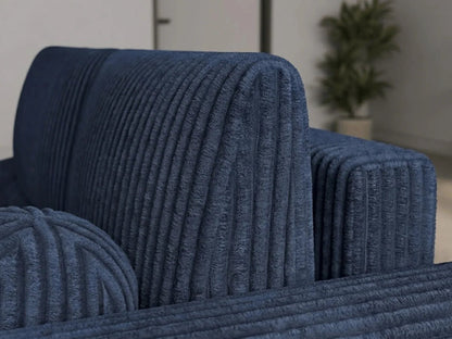 KLÉBER Canapé d’Angle Kléber - Bleu - homidiscount