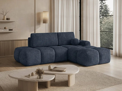 KLÉBER Canapé d’Angle Kléber - Bleu - homidiscount