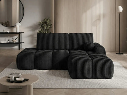 KLÉBER Canapé d’Angle Kléber - Noir - homidiscount
