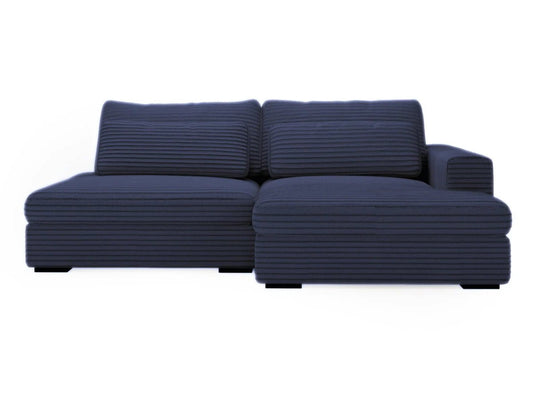 MONTPARNASSE Canapé d'angle convertible - Bleu - homidiscount