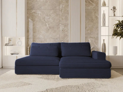MONTPARNASSE Canapé d'angle convertible - Bleu - homidiscount