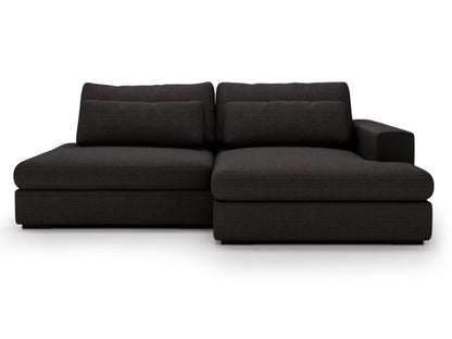 MONTPARNASSE Canapé d'angle convertible - Noir - homidiscount