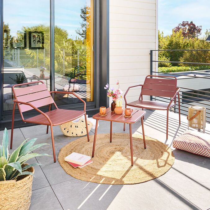 Salon de jardin PHUKET Acajou - homidiscount