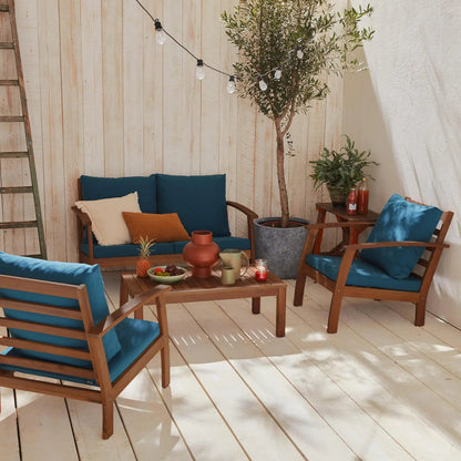 Ushuaia Salon de jardin bois d'acacia 4 places - homidiscount