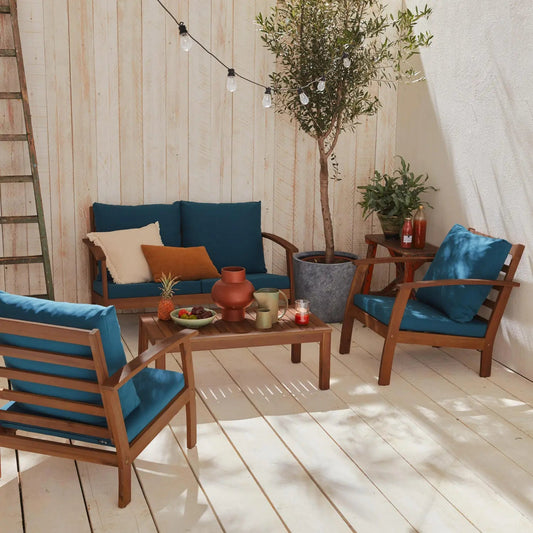 Ushuaia Salon de jardin bois d'acacia 4 places - homidiscount