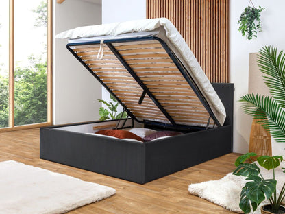VIVARA Lit coffre VIVARA rangement XL - Noir - homidiscount