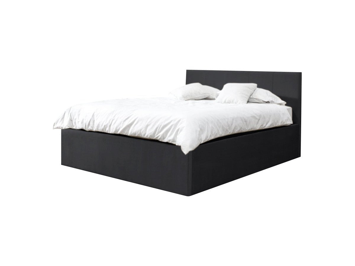VIVARA Lit coffre VIVARA rangement XL - Noir - homidiscount